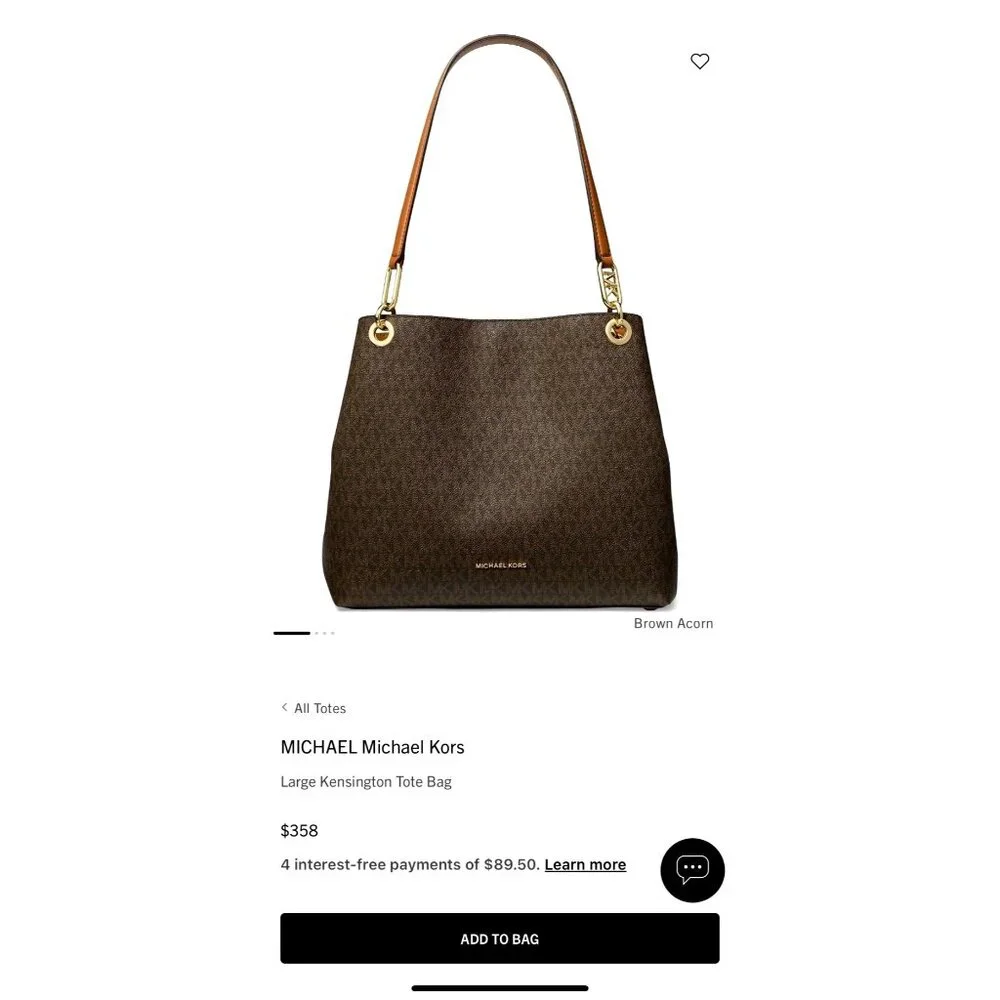 Michael Kors Jet Set Signature Brown Monogram Large Tote Bag‎